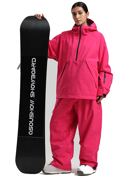 Custom Women's Rose Waterproof Ski Suit Set