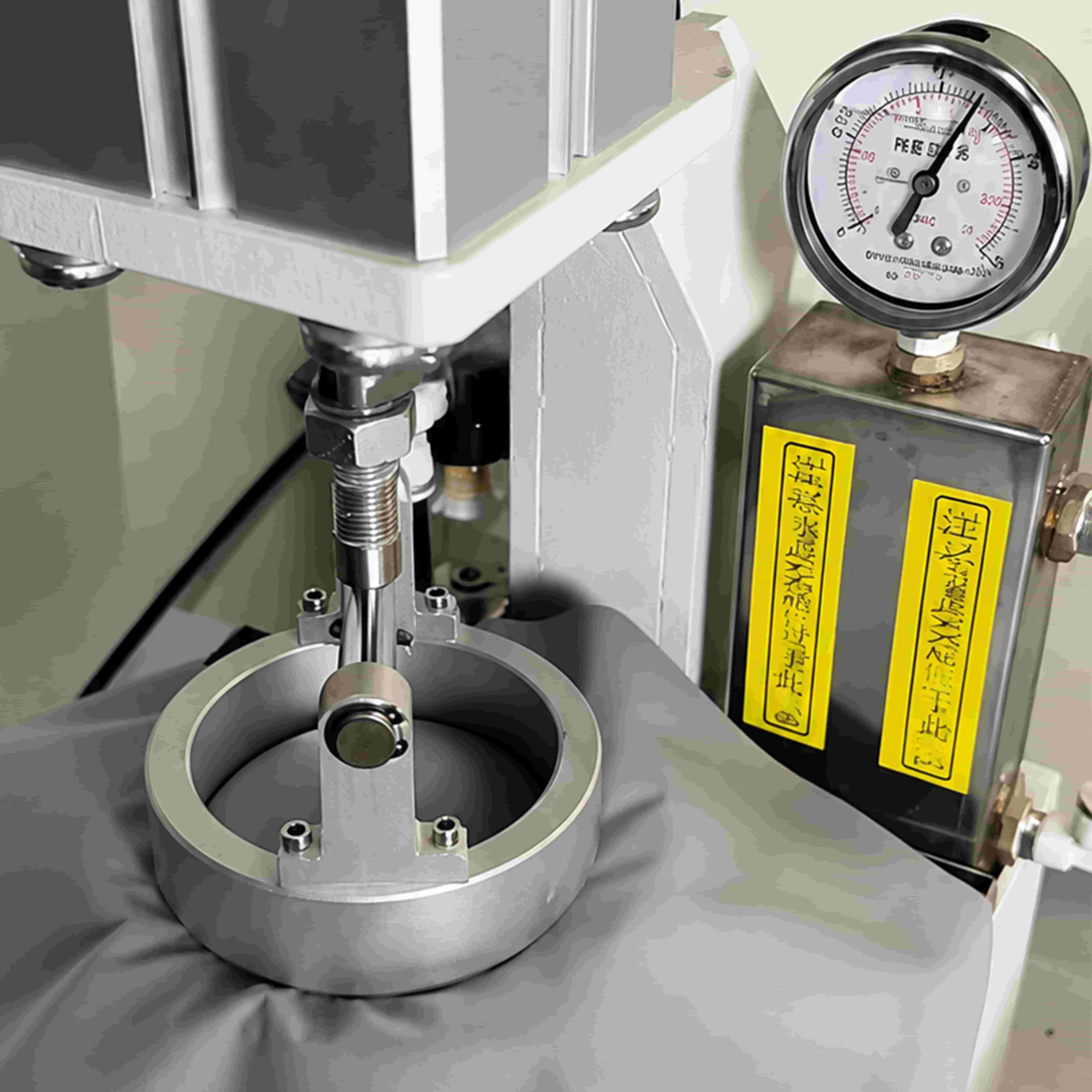 Hydrostatic pressure testing for waterproof jacket seams at RUINIU factory Hydrostatic pressure testing for waterproof jacket seams at RUINIU factory