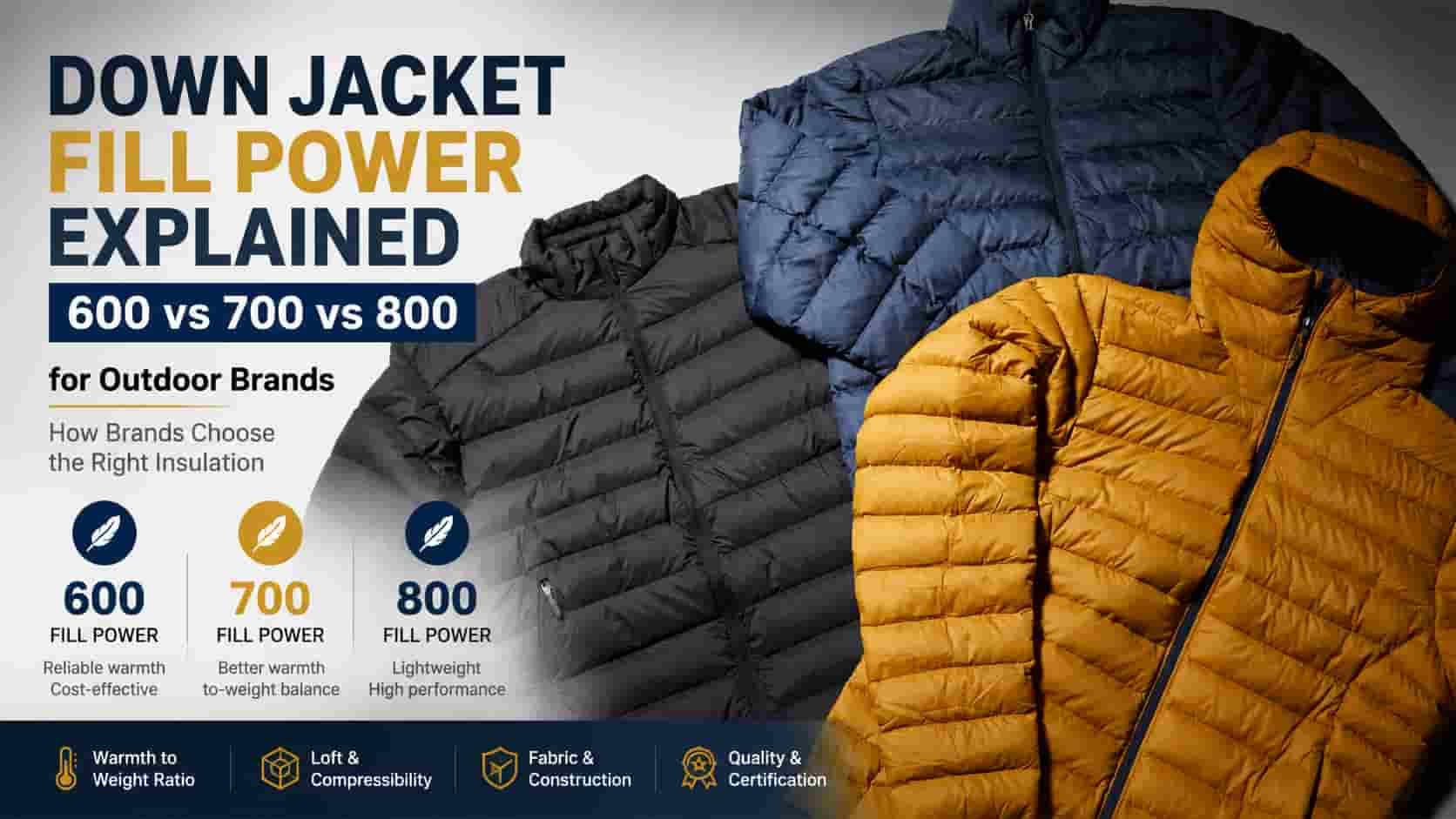 Down Jacket Fill Power Explained 600 vs 700 vs 800 for Outdoor Brands