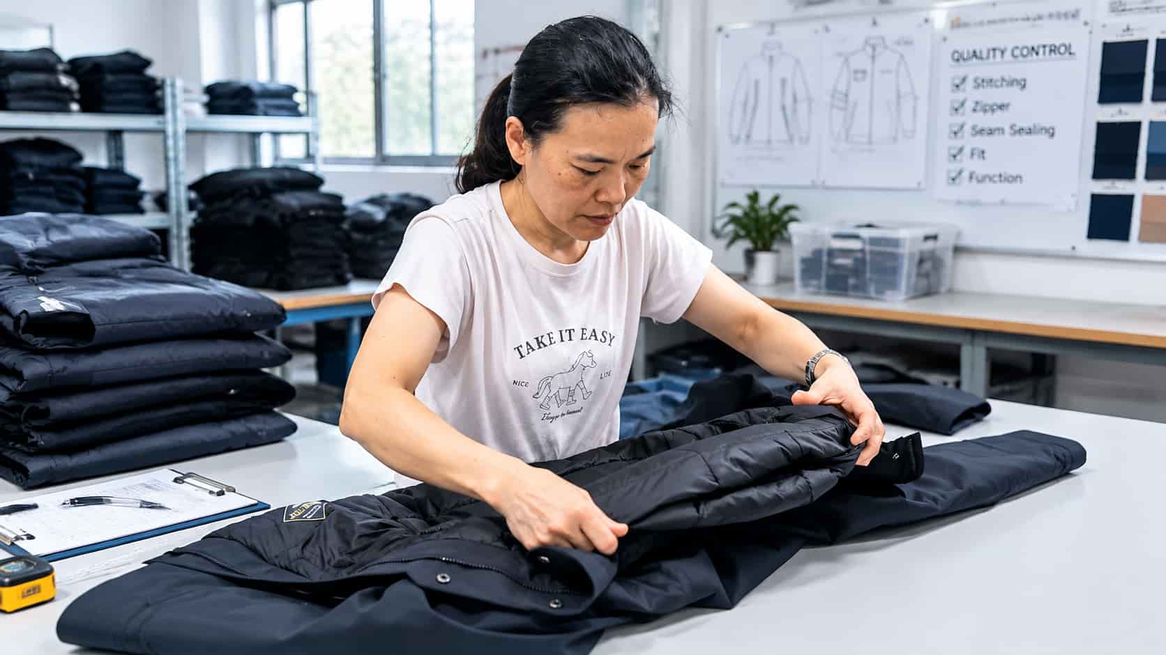 outdoor jacket sample inspection and quality control outdoor jacket sample inspection and quality control
