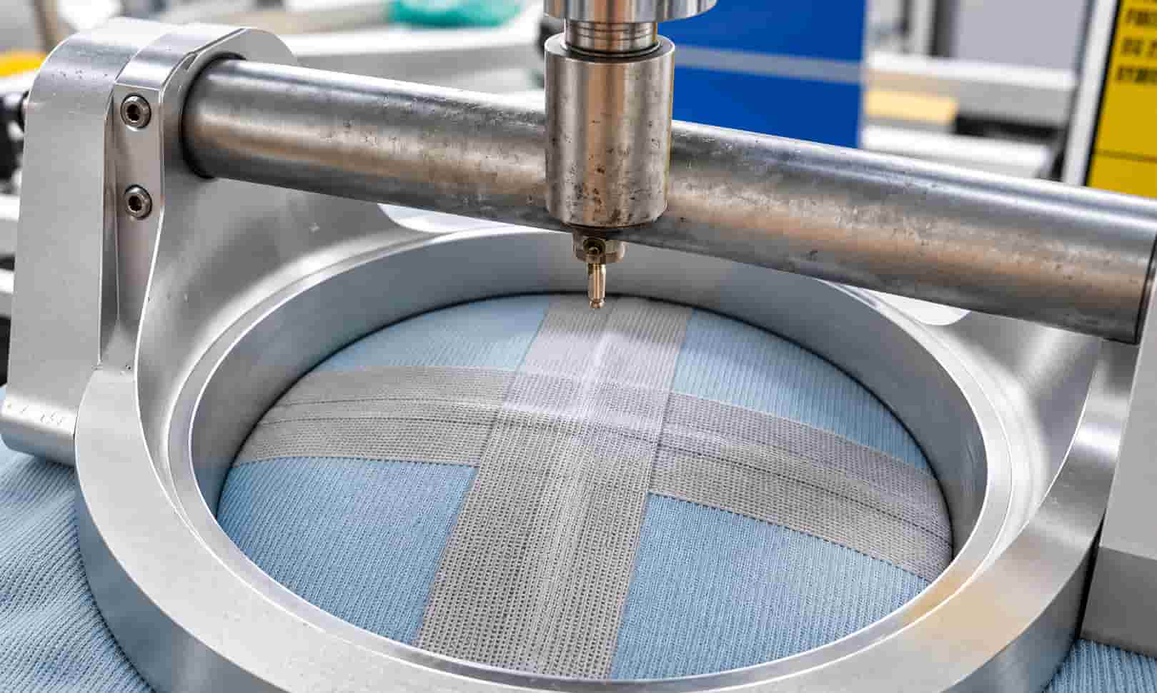 hydrostatic head tester and seam strength test for outdoor jacket fabric